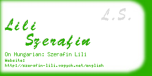 lili szerafin business card